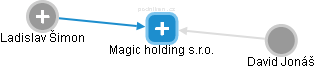 Magic holding s.r.o. - náhled vizuálního zobrazení vztahů obchodního rejstříku
