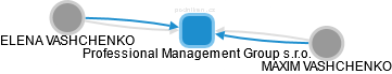 Professional Management Group s.r.o. - náhled vizuálního zobrazení vztahů obchodního rejstříku