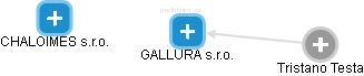 GALLURA s.r.o. - náhled vizuálního zobrazení vztahů obchodního rejstříku