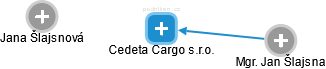 Cedeta Cargo s.r.o. - náhled vizuálního zobrazení vztahů obchodního rejstříku