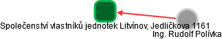 Společenství vlastníků jednotek Litvínov, Jedličkova 1161 - náhled vizuálního zobrazení vztahů obchodního rejstříku