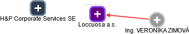 Loccuosa a.s. - náhled vizuálního zobrazení vztahů obchodního rejstříku