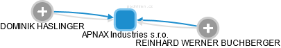 APNAX Industries s.r.o. - náhled vizuálního zobrazení vztahů obchodního rejstříku