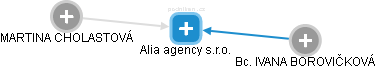 Alia agency s.r.o. - náhled vizuálního zobrazení vztahů obchodního rejstříku