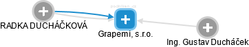 Grapemi, s.r.o. - náhled vizuálního zobrazení vztahů obchodního rejstříku