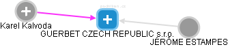 GUERBET CZECH REPUBLIC s.r.o. - náhled vizuálního zobrazení vztahů obchodního rejstříku