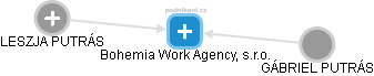 Bohemia Work Agency, s.r.o. - náhled vizuálního zobrazení vztahů obchodního rejstříku