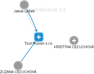 Tsurí Fusion s.r.o. - náhled vizuálního zobrazení vztahů obchodního rejstříku