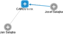 CAREU s.r.o. - náhled vizuálního zobrazení vztahů obchodního rejstříku