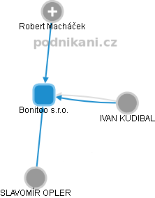 Bonitoo s.r.o. - náhled vizuálního zobrazení vztahů obchodního rejstříku