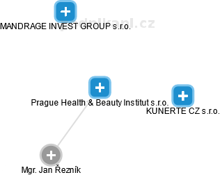Prague Health & Beauty Institut s.r.o. - náhled vizuálního zobrazení vztahů obchodního rejstříku