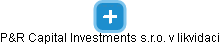 P&R Capital Investments s.r.o. v likvidaci - náhled vizuálního zobrazení vztahů obchodního rejstříku