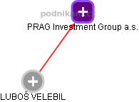 PRAG Investment Group a.s. - náhled vizuálního zobrazení vztahů obchodního rejstříku