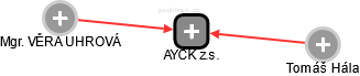 AYCK z.s. - náhled vizuálního zobrazení vztahů obchodního rejstříku