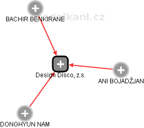Design Disco, z.s. - náhled vizuálního zobrazení vztahů obchodního rejstříku