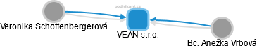VEAN s.r.o. - náhled vizuálního zobrazení vztahů obchodního rejstříku