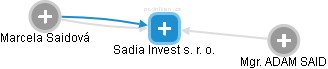 Sadia Invest s. r. o. - náhled vizuálního zobrazení vztahů obchodního rejstříku