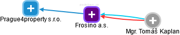 Frosino a.s. - náhled vizuálního zobrazení vztahů obchodního rejstříku