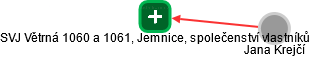 SVJ Větrná 1060 a 1061, Jemnice, společenství vlastníků - náhled vizuálního zobrazení vztahů obchodního rejstříku