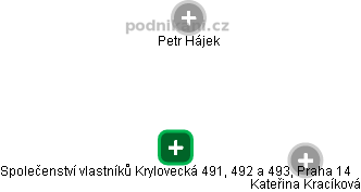 Společenství vlastníků Krylovecká 491, 492 a 493, Praha 14 - náhled vizuálního zobrazení vztahů obchodního rejstříku