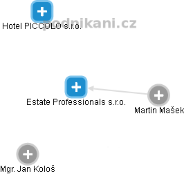 Estate Professionals s.r.o. - náhled vizuálního zobrazení vztahů obchodního rejstříku