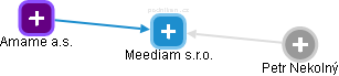 Meediam s.r.o. - náhled vizuálního zobrazení vztahů obchodního rejstříku