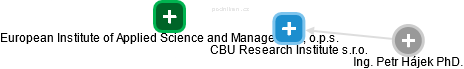 CBU Research Institute s.r.o. - náhled vizuálního zobrazení vztahů obchodního rejstříku