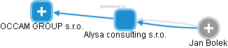 Alysa consulting s.r.o. - náhled vizuálního zobrazení vztahů obchodního rejstříku