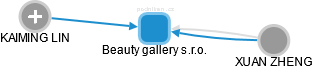Beauty gallery s.r.o. - náhled vizuálního zobrazení vztahů obchodního rejstříku