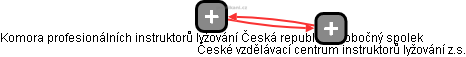České vzdělávací centrum instruktorů lyžování z.s. - náhled vizuálního zobrazení vztahů obchodního rejstříku