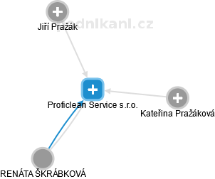 Proficlean Service s.r.o. - náhled vizuálního zobrazení vztahů obchodního rejstříku