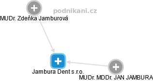 Jambura Dent s.r.o. - náhled vizuálního zobrazení vztahů obchodního rejstříku
