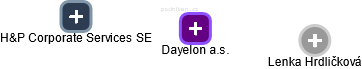Dayelon a.s. - náhled vizuálního zobrazení vztahů obchodního rejstříku