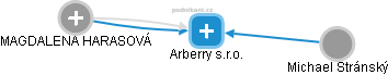 Arberry s.r.o. - náhled vizuálního zobrazení vztahů obchodního rejstříku