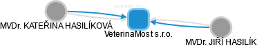 VeterinaMost s.r.o. - náhled vizuálního zobrazení vztahů obchodního rejstříku