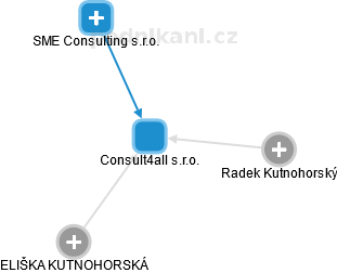 Consult4all s.r.o. - náhled vizuálního zobrazení vztahů obchodního rejstříku