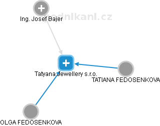 Tatyana Jewellery s.r.o. - náhled vizuálního zobrazení vztahů obchodního rejstříku