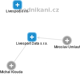 Livesport Data s.r.o. - náhled vizuálního zobrazení vztahů obchodního rejstříku