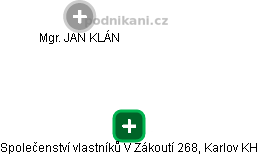 Společenství vlastníků V Zákoutí 268, Karlov KH - náhled vizuálního zobrazení vztahů obchodního rejstříku