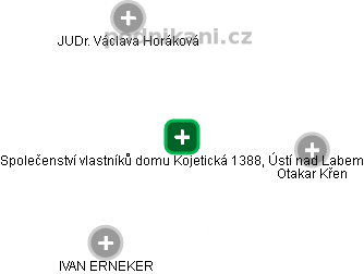 Společenství vlastníků domu Kojetická 1388, Ústí nad Labem - náhled vizuálního zobrazení vztahů obchodního rejstříku