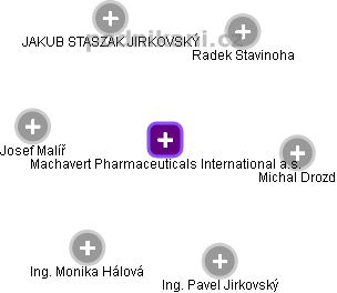 Machavert Pharmaceuticals International a.s. - náhled vizuálního zobrazení vztahů obchodního rejstříku