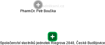 Společenství vlastníků jednotek Riegrova 2848, České Budějovice - náhled vizuálního zobrazení vztahů obchodního rejstříku