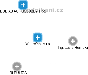 SC Litvínov s.r.o. - náhled vizuálního zobrazení vztahů obchodního rejstříku