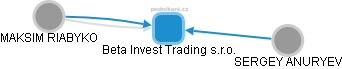 Beta Invest Trading s.r.o. - náhled vizuálního zobrazení vztahů obchodního rejstříku