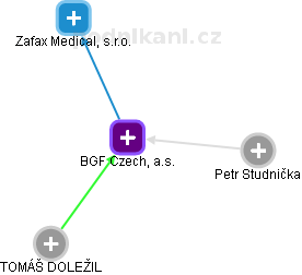 BGF Czech, a.s. - náhled vizuálního zobrazení vztahů obchodního rejstříku