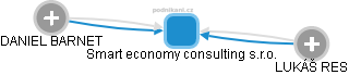 Smart economy consulting s.r.o. - náhled vizuálního zobrazení vztahů obchodního rejstříku