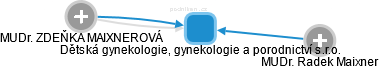 Dětská gynekologie, gynekologie a porodnictví s.r.o. - náhled vizuálního zobrazení vztahů obchodního rejstříku