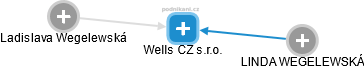 Wells CZ s.r.o. - náhled vizuálního zobrazení vztahů obchodního rejstříku