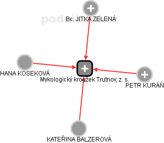 Mykologický kroužek Trutnov, z. s. - náhled vizuálního zobrazení vztahů obchodního rejstříku