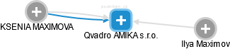 Qvadro AMIKA s.r.o. - náhled vizuálního zobrazení vztahů obchodního rejstříku